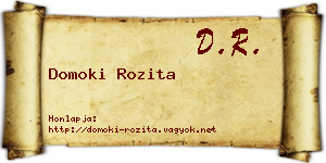 Domoki Rozita névjegykártya